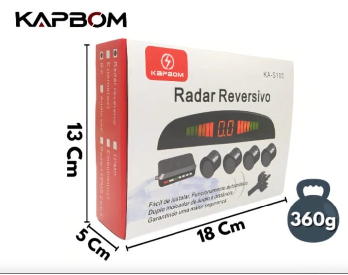 Sensor De Ré Para Carro Kapbom Ka-s100 (0,1m-1,5m)