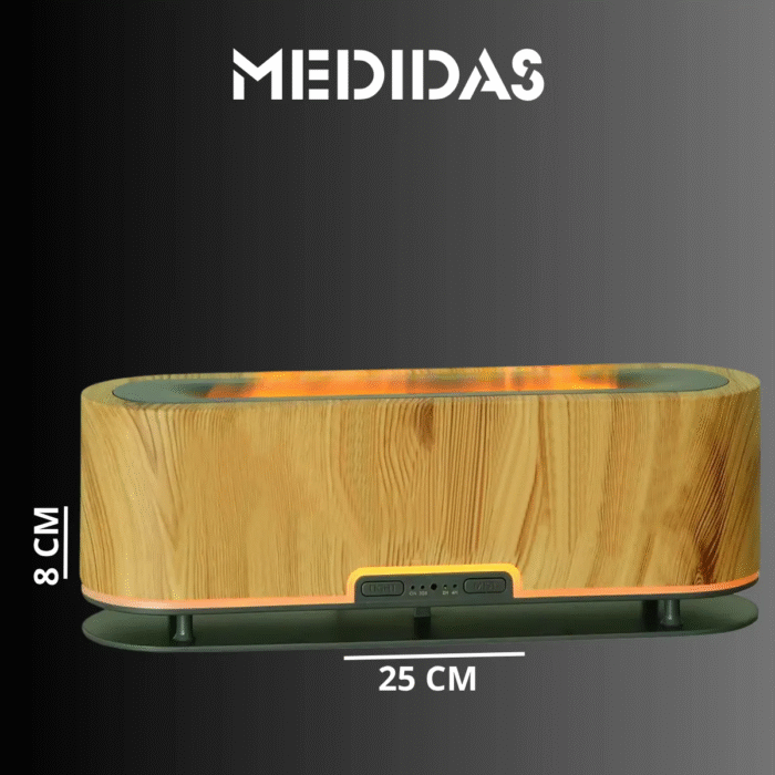 Difusor De Ambiente Umidificador D Ar Aromatizador Led Chama