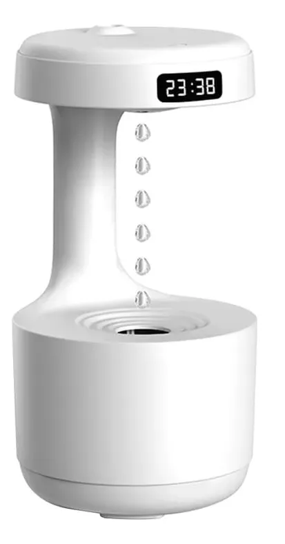 Umidificador Anti-gravidade Gotas Luz Noturna Moderno Luxo
