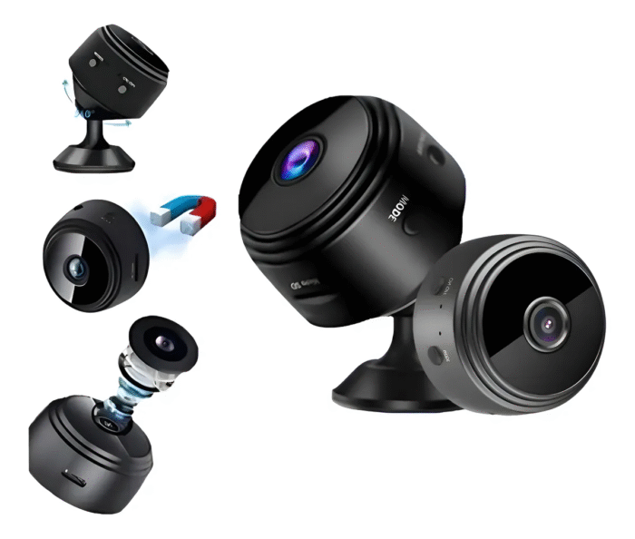 Mini Câmera Espiã A9 Wifi Discreta Gravação Noturna Áudio Preto