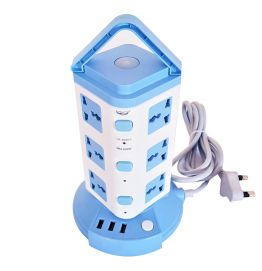 Tomada de energia antiestática com 3 portas USB e 12 tomadas de energia