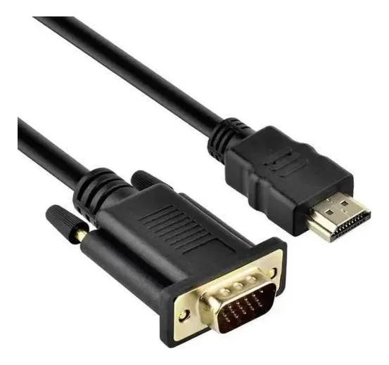 Cabo Conversor Adaptador Hdmi Macho X Vga Macho 1.8 Metros