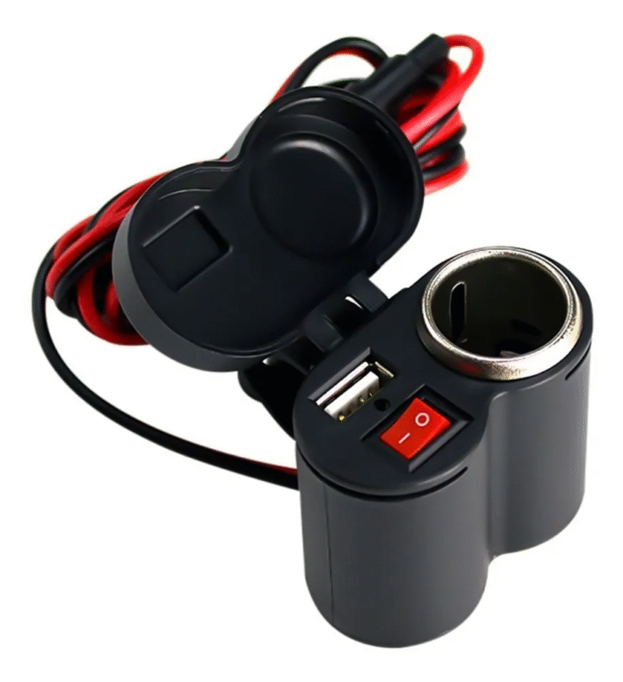 Adaptador Tomada Usb Carregador Para Motos Celular Gps Etc