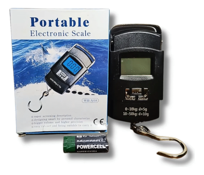 Balança Digital Mão Pesa Mala Bolsa Pesca Bagagem Até 50 Kg Preto