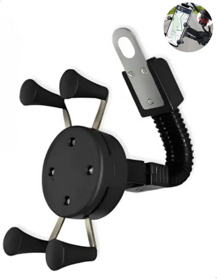 Suporte De Celular Para Moto Com Garra X 360° Universal Cor Preto