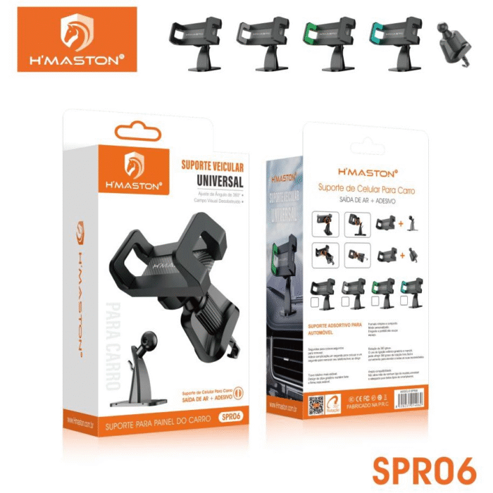 Suporte Veicular De Celular Para Carro Universal Saída De Ar e Painel SPR-06