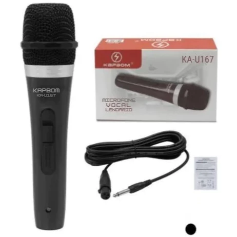 Microfone Vocal Profissional Kapbom KA-U167 – Som Potente, Alta Qualidade e Cabo Incluso!