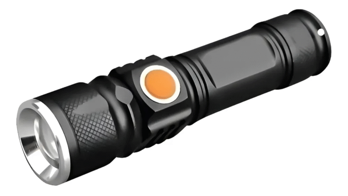 Mini Lanterna Led Tática Potente Farol Recarregável Via Usb Cor Da Lanterna Preto