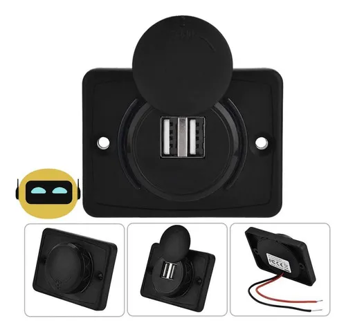 Tomada Carregador Veicular Usb Dc5v 3.1a 12/24v Le-6822 Preto