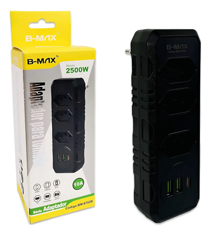 Benjamim Adaptador Universal Tomada Usb Tipo C Carregador