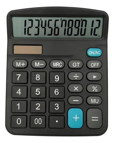 Calculadora Mesa Bm-k03 Escritório Número Display Grande Cor Preto