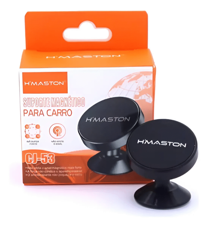 Suporte Celular Veicular Magnético 360 Graus H'maston