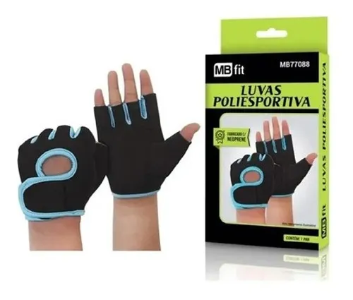 Luva P/c Musculação E Treino - Ajustável Unissex - Par