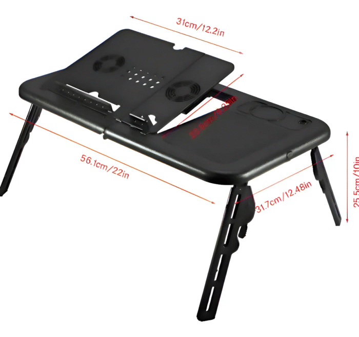 Tomate MTN888 Mesa Articulada Dobravel P/ Notebook Com Cooler Sofa Cama Negro