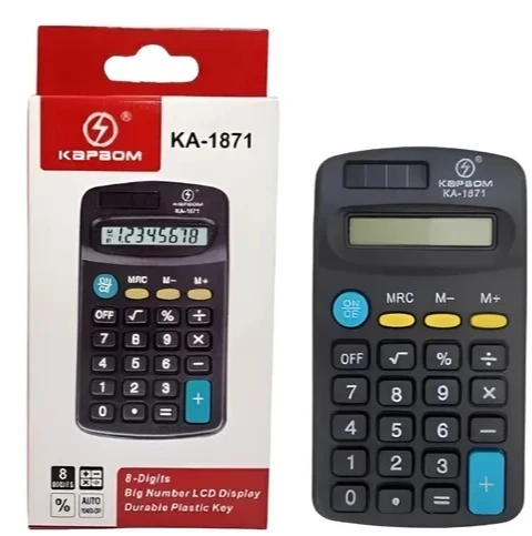 Calculadora Kapbom KA-1871 de 8 Dígitos com Teclas Plásticas Resistentes