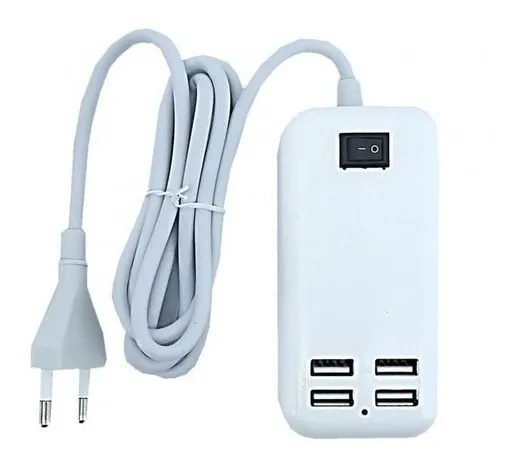 Hub 4 Portas Carregador Extensão Usb 15w 5v 1.5m Interruptor