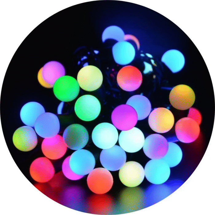 Cordão 40 Leds Rgb Bolinhas Coloridas