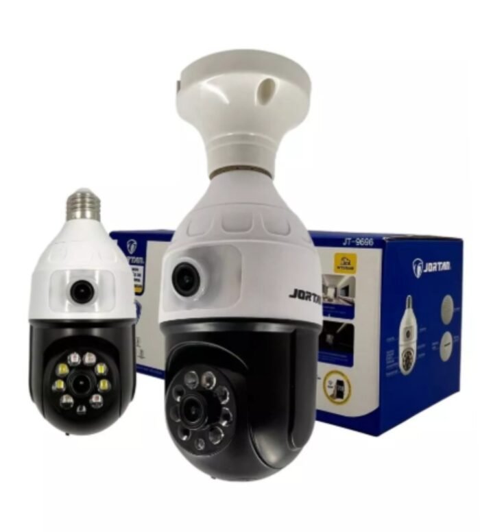 Câmera Lampada Jortan 9696 Wi-Fi 360º 2 Lentes Fiull-HD IP WI-FI
