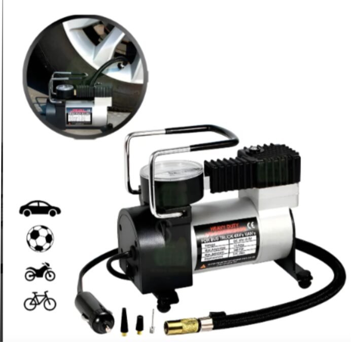 Mini Compressor 12v Automotivo Portátil Metal Prateado 12v