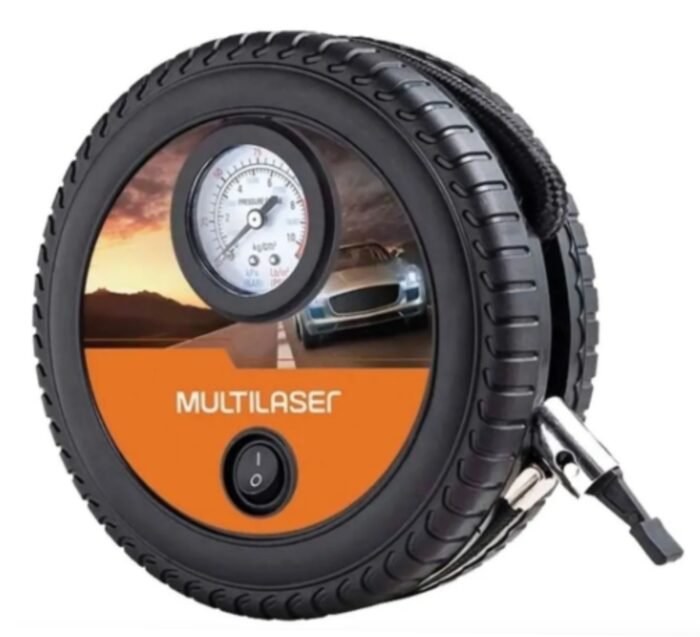 Compressor De Ar Mini Bateria Portátil Multilaser Au615 Cor Preto