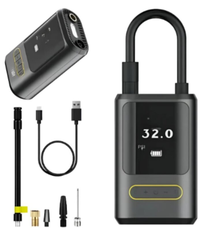 Calibrador Digital Compressor Pneu Carro Bike Moto S/fio 110v