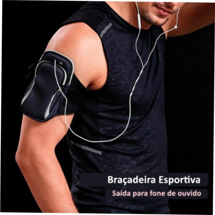 Braçadeira Suporte Porta Celular Braço Corrida Academia