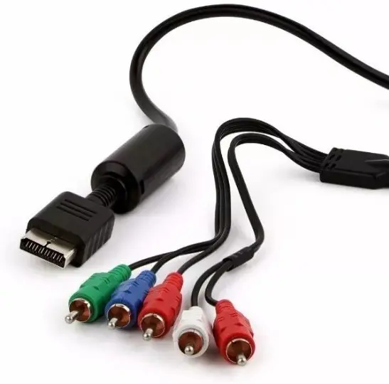 Cabo Video Componente Ps2 E Ps3 Ponta Prata Alta Definição