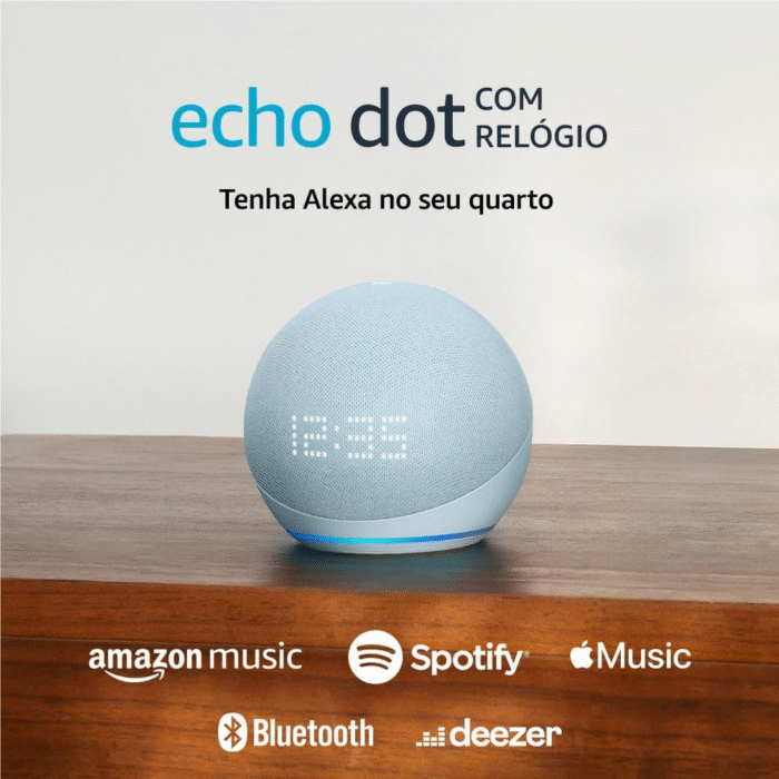 ALEXA ECHO DOT C RELOGIO 5 GERAÇÃ0