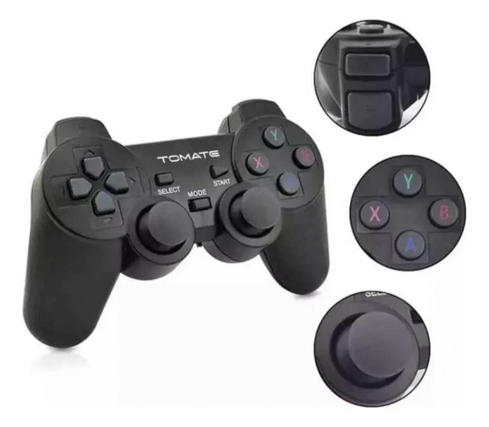 Kit 2 Controles Sem Fio 2.4g Game Pad Joystick Usb Pc Gamer Preto - Imagem 3