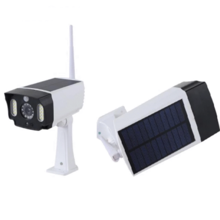 Luminária Solar Câmera Falsa Parede Externa Sensor De Movimento Presença Led modelos T28/T29