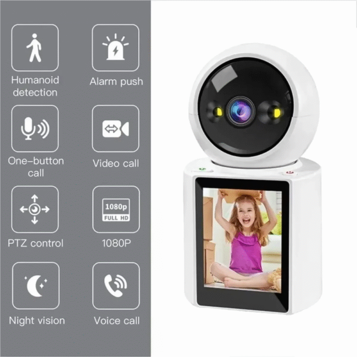 Câmera Baba Eletrônica Wifi Sem Fio Visão Noturna Audio 360 - Imagem 2