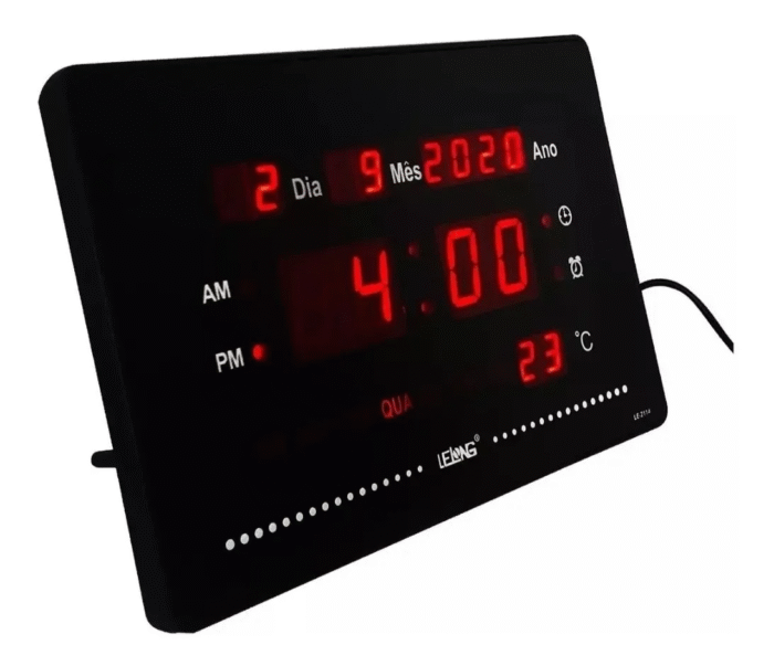 Relógio De Parede Led Digital Grande Lelong 2114 - Imagem 4