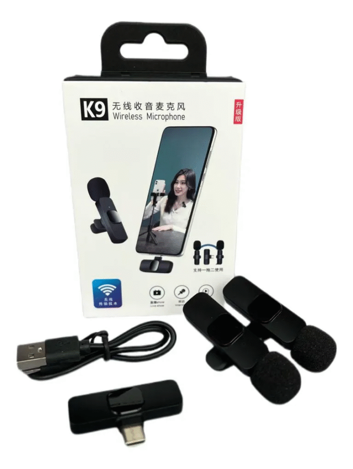 Microfone Sem Fio Duplo Lapela Profissional Android Tipo C