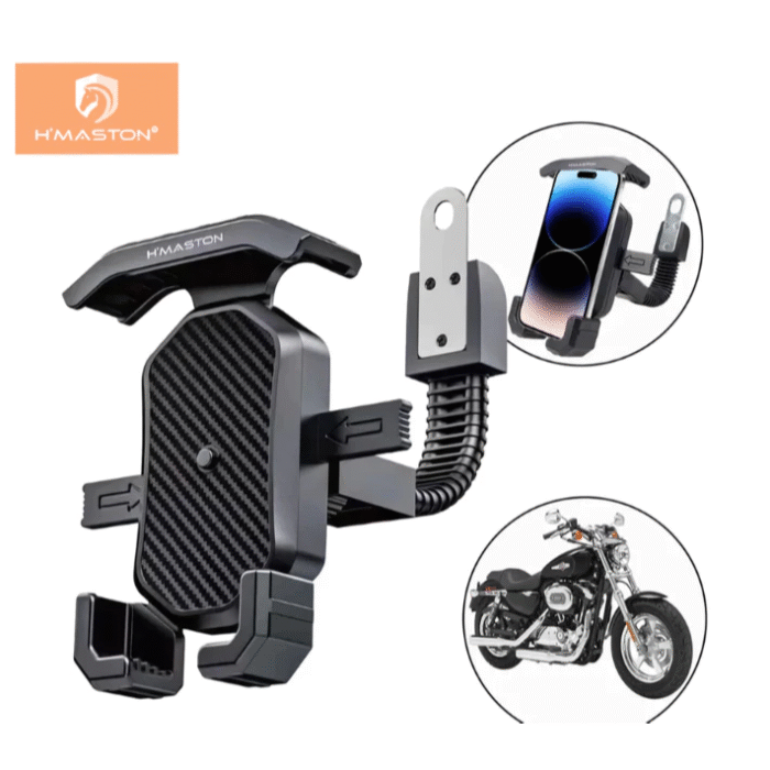 H'maston CJ-91 Suporte de Celular Moto Retrovisor Motocicleta preso no retrovisor Anti-vibração