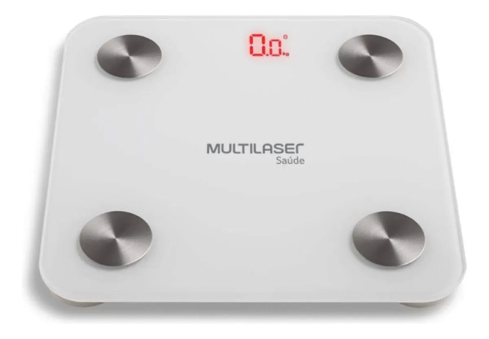 Balança De Bioimpedancia Gordura Corporal Bluetooth Multi Branco