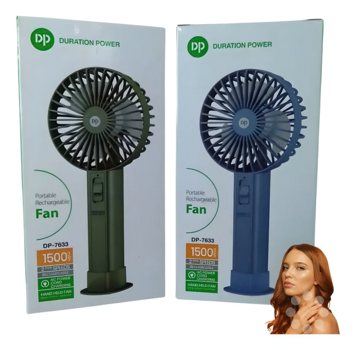 Ventilador De Mão Ou Mesa Portátil Recarregável Silencioso