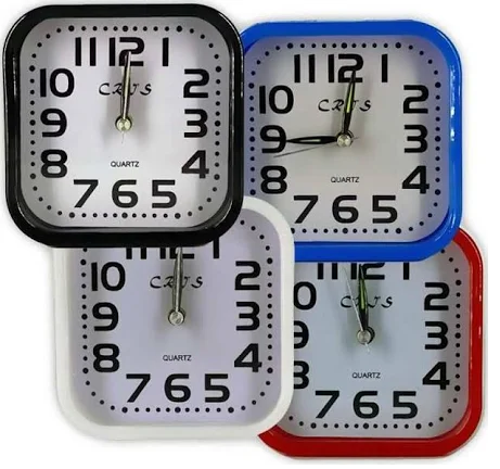 Relogio Mesa Despertador Quadrado Colors 8cm Contém:1 Unida