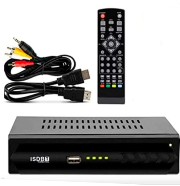 Conversor Digital Isdbt Set Top Box Full HD com HDMI USB Preto
