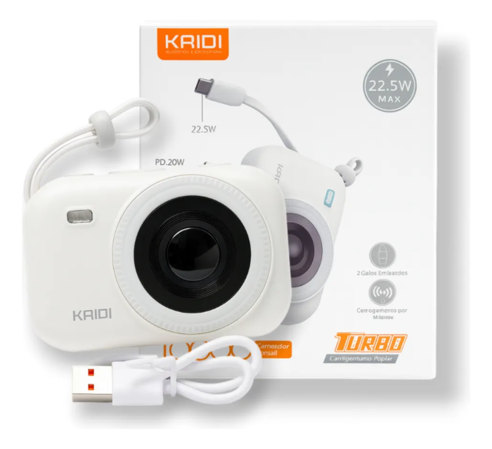 Carregador Portátil Kaid Kd-999 Turbo Indução 10.000mah