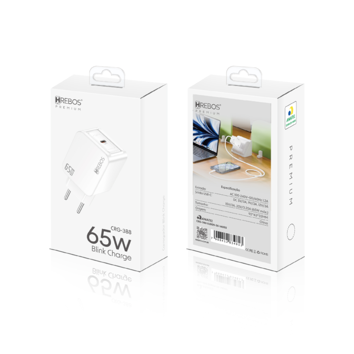 Carregador Hrebos blink Charge 65w Usb-c Para IOS