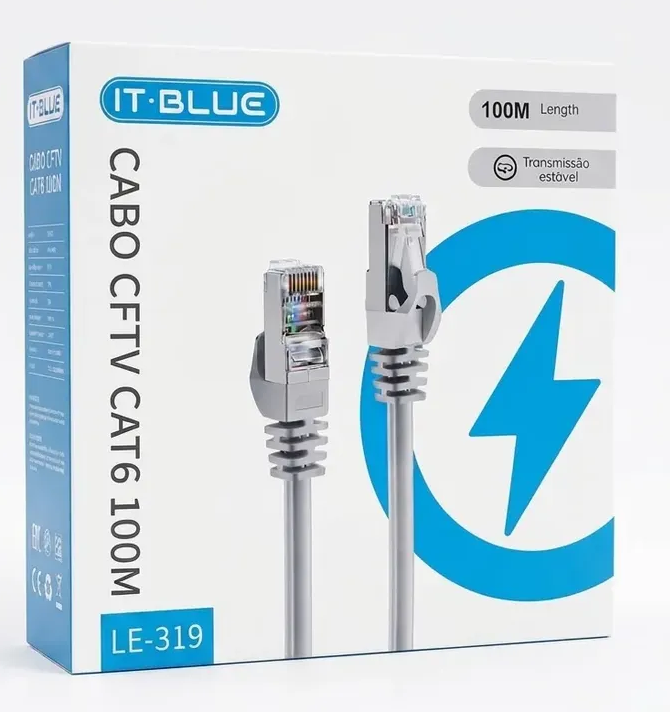Cabo Rede Cat6 100m Profissional