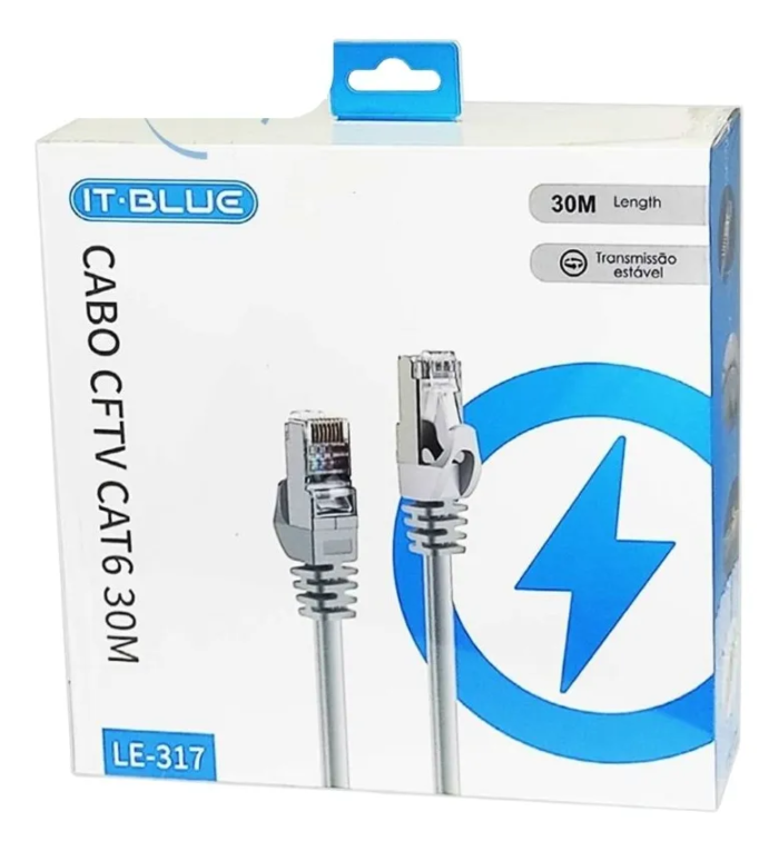 Cabo Rede 30 Metros Cat 6 Le-317 Profissional