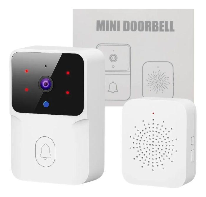 Campainha Inteligente Mini Doorbell Wifi Com Câmera E Áudio