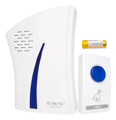 Campainha Sem Fio B-Max BM-604 Alcance 15m 36 Sons Branco