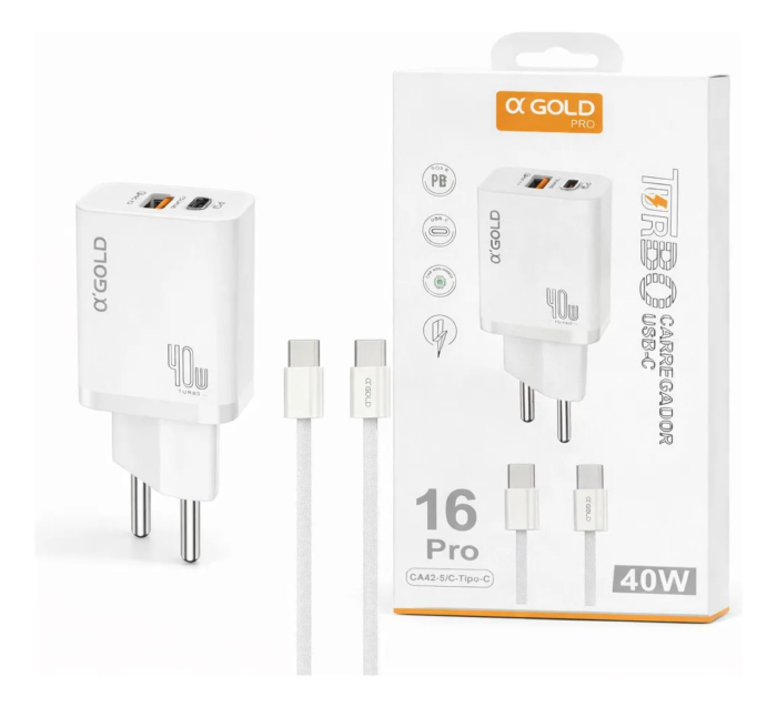 Carregador Iphone O' Gold 15 pro 40W