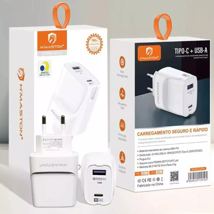 Carregador Turbo Usb-c 38w Lr-10