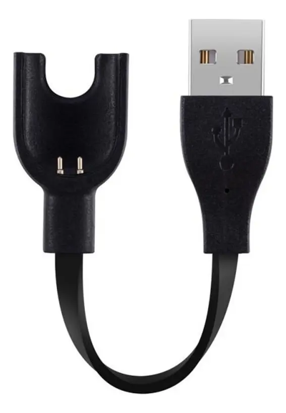 Carregador Para Smartwatch Xiaomi Mi Band 3 Usb Smartband Cor Preto
