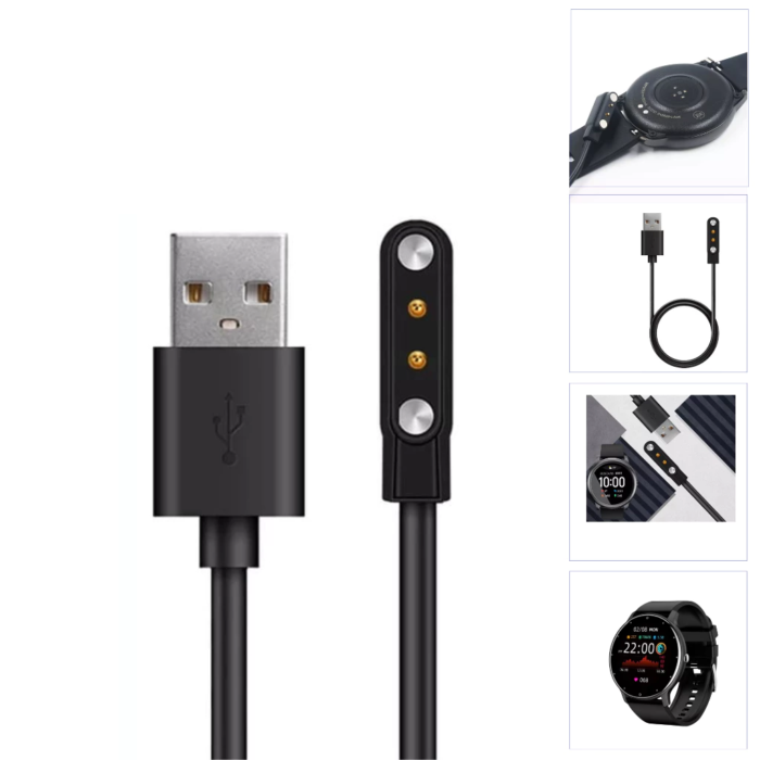 Carregador Relógio 2 Pinos Modelos Para Smartwatch W36