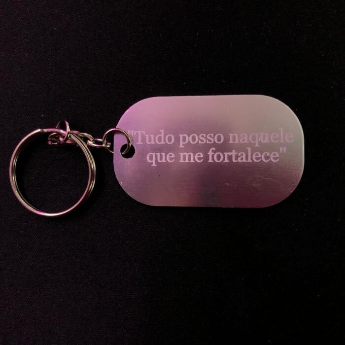 Chaveiro Personalizado Metal com Mensagem ou foto