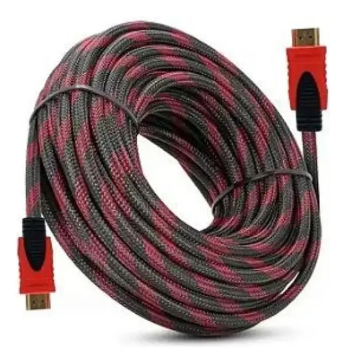 Cabo Hdmi 1.4 Full Hd 1080p 3d 20 Metros 19 Pinos Com Malha